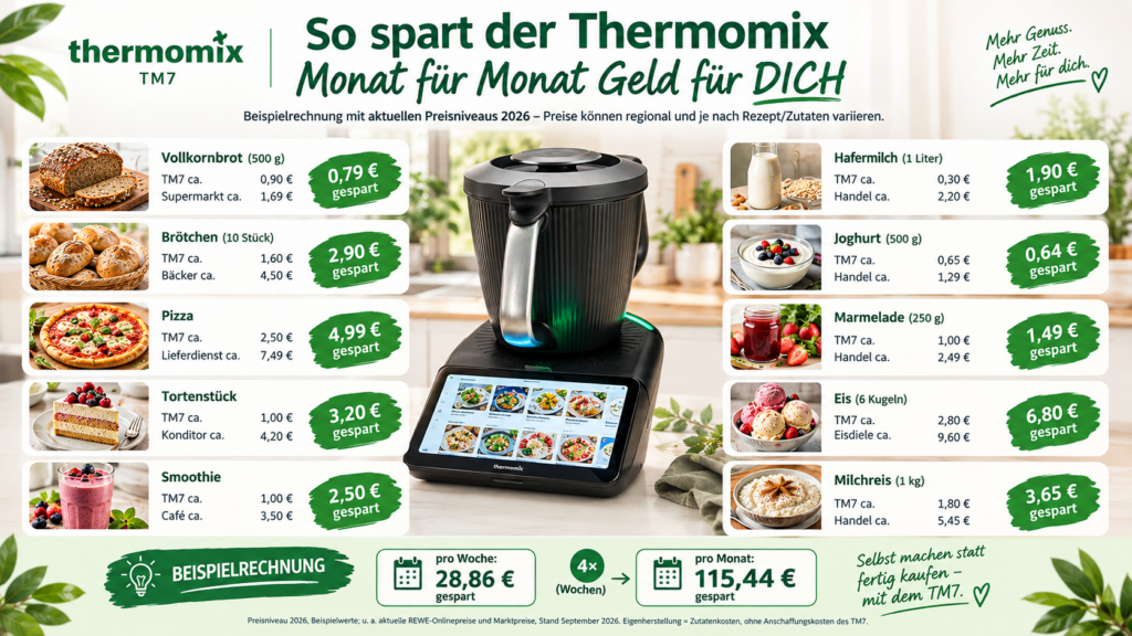 Preisvergleich selbstgemacht mit dem thermomix oder gekaufte Lebensmittel